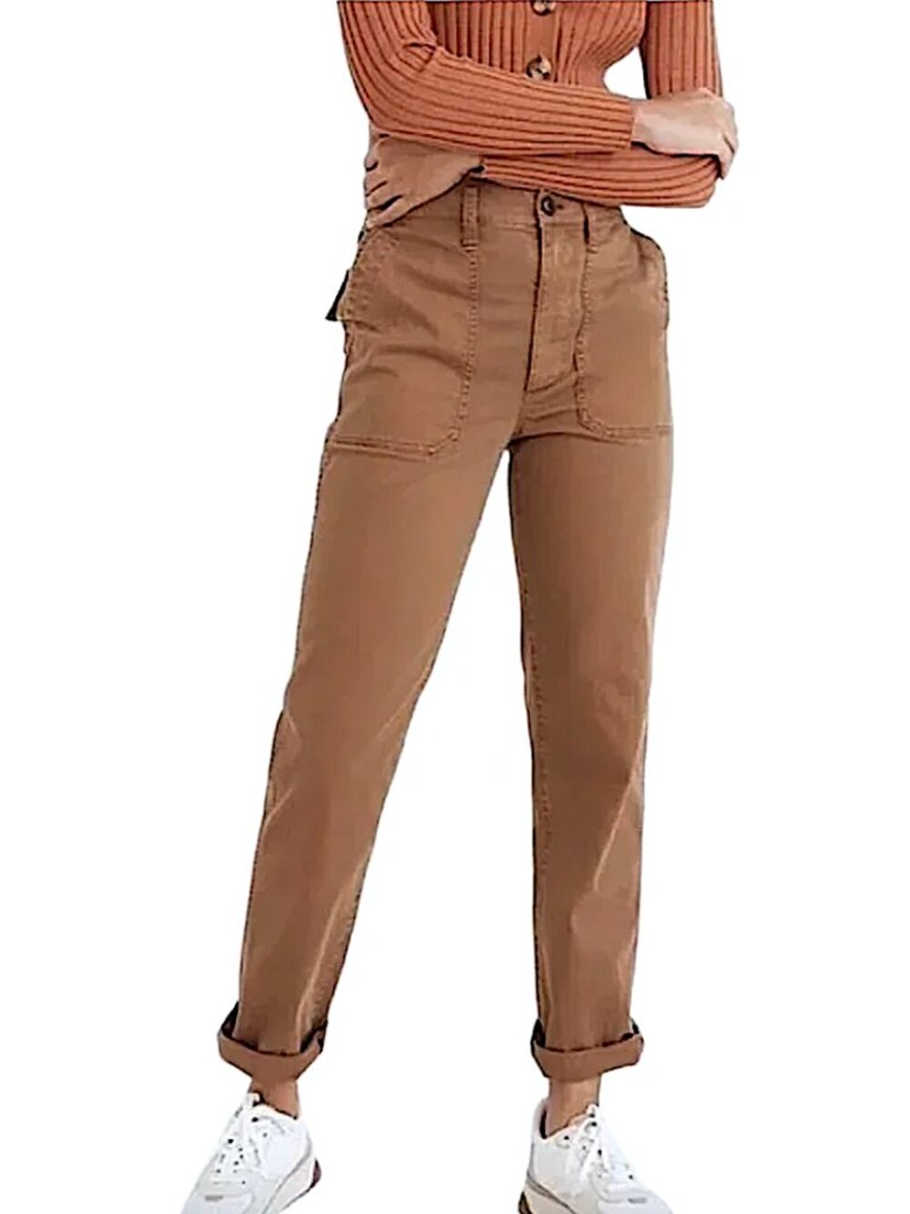 MADEWELL The Perfect Vintage Straight Workwear Utility Pants in Brown